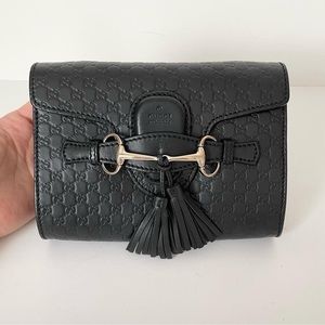 Gucci Emily Guccissima Mini Crossbody black